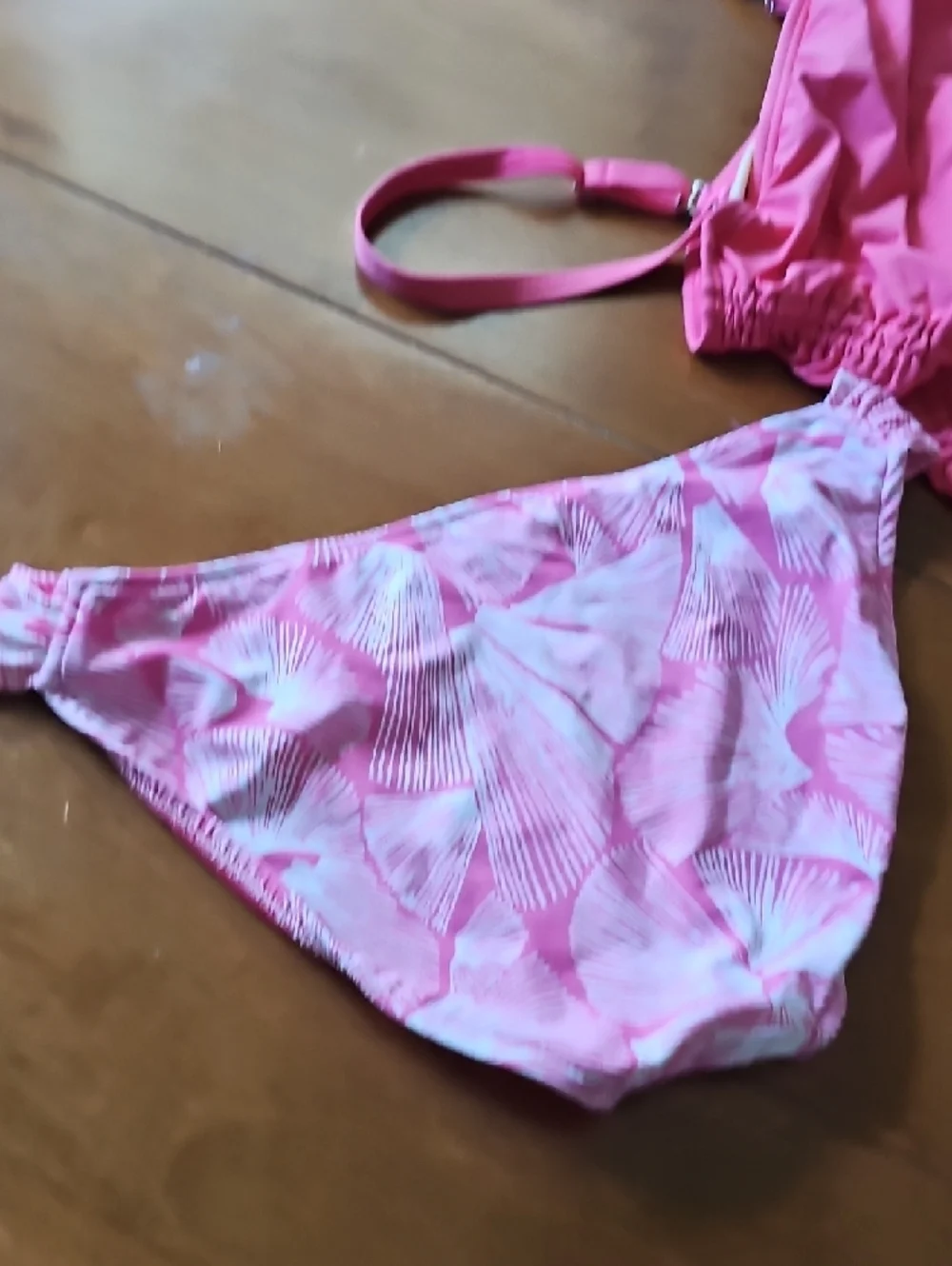 Pink Ruched Tankini Swim Top - Picture 9 of 9